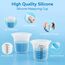 6 Stück Silikon Messbecher Epoxidharz, 120ml sklare 2 Skalen Silikon Messbecher für Gips, Gießpulver, Formen, wiederverwendbares und leicht zu reinigen Epoxidharz zubehör