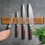 KÖKSMAGI® Magnetleiste Messer OSKAR (50 cm) - magnetische Messerleiste aus Holz mit extrem starkem Magnet für schwere Messer - selbstklebend (3M Klebeband) & mit Zubehör zum Bohren