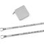 WINTAPE 2m Massband Körper 200 cm / 80 inch, Rostfreier Stahl Measuring Tape (2 m mit Schlüsselring, autRostfreier Stahl Measuring Tape, aus Metall), Silber