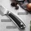 PAUDIN Messerblock mit Messer, Messerset mit Holzblock, 7-tlg Küchenmesser Set aus hochwertigem Carbon Edelstahl, 5 Profi Ultra scharfe Kochmesser, Rot Schere und Holzblock, Ergonomischer Griff