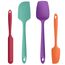 U-Taste 315 ℃ Hitzebeständige Silikonspatel, Antihaft-Gummi-Teigschaber, nahtloses einteiliges Design zum Kochen, Backen, Mischen (4 Stück, Bunt)