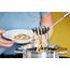 RÖSLE Spaghettiheber Silikon, Hochwertiger Spaghettilöffel mit Rundgriff und Silikonüberzug, Edelstahl 18/10, spülmaschinengeeignet, Silbern/Schwarz