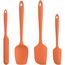 U-Taste Silikon Spatel & Teigschaber 4er Set, 315℃ Hitzebeständiger Antihaft-Gummispachtel Kuchenspatel, Nahtloses Einteiliges Design für Kochen Backen Mischen (Orange)