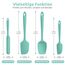U-Taste Silikon Spatel & Teigschaber 4er Set, 315℃ Hitzebeständiger Antihaft-Gummispachtel Kuchenspatel, Nahtloses Einteiliges Design für Kochen Backen Mischen (Blaugrün)