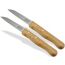 Gemüsemesser 2er Set aus Solingen Obstmesser mit Echt Holzgriff aus Buche Allzweckmesser mit Rostfreier Messerklinge Schälmesser Made in Germany Universal Messer mit Extra Scharfem Präzisem Schnitt
