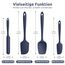 U-Taste Silikon Spatel & Teigschaber 4er Set, 315℃ Hitzebeständiger Antihaft-Gummispachtel Kuchenspatel, Nahtloses Einteiliges Design für Kochen Backen Mischen (Nachtblau)