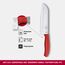 Victorinox Swiss Classic Santokumesser, Messer Asiatischer Art, Extra Scharfe Klinge, Kullenschliff, 17 cm, Rostfreier Stahl, Blister, Rot