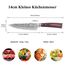 Sunnecko 14cm Küchenmesser Kochmesser Profi Messer - Klein Küchenmesser Edelstahl Fleischmesser mit Pakkaholz Griff Allzweckmesser Küche Scharf Klinge mit Geschenkbox