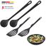 Westmark Küchenhelfer-Set, 4-tlg, je 2 Pfannenwender und Rührlöffel, Hochwertiger Kunststoff, Gentle und Flonal, Schwarz, 203522E6