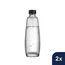 SodaStream 1L DUO Glasflasche | Spülmaschinenfest | Kompatibel für DUO und E-DUO | elegantes Design | 2er-Pack