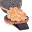 Cloer 1627-15 Waffeleisen für klassische Herzwaffeln, 930 W, Waffelgröße 15,5 cm, stufenlos wählbarer Bräunungsgrad, Orange