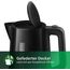 Philips Wasserkocher – 1.7 L Fassungsvermögen mit Kontrollanzeige, Pirouettenbasis, schwarz (HD9318/20)