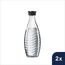 SodaStream 0,7L CRYSTAL Glaskaraffe | Spülmaschinenfest | Kompatibel mit Crystal & Penguin | elegantes Design | 2er-Pack, Glas