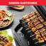Tefal OptiGrill Kontaktgrill, 6 automatische Programme, Garstufenanzeige, passt Temperatur und Grillzyklus ans Grillgut an, abnehmbare Platten, manueller Modus, Elektrogrill, schwarz, GC705816