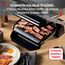 Tefal OptiGrill GC712D34 Kontaktgrill, 6 automatische Programme, Garstufenanzeige, 4 manuelle Temperaturstufen, 2000 W Elektrogrill, abnehmbare Platten, Titan-Metall