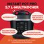 Instant Pot Pro 10-in-1-Multikocher 5,7 l – Schwarz, Schnellkochtopf, Schongarer, Reiskocher, Sauteuse, Joghurtbereiter, Speisenwärmer, Dampfgarer, Vakuumgarer, Backen, NutriBoost™, spülmaschinenfest.