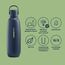 SodaStream Wassersprudler DUO mit Quick-Connect CO2-Zylinder | inkl. 2x 1L Glasflasche + 2x 1L FUSE Kunststoffflasche + 0,9L Fizz&go COOL Metallflasche in Storm + Sirup 7UP Zero Zucker (440ml)
