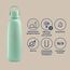 SodaStream 0,9L Fizz&go COOL Metallflasche Mint | Spülmaschinengeeignet | Kompatibel mit Duo, E-Duo, Terra UVM. | Hält bis zu 12 Stunden warm & kalt | BPA-frei | 1er-Pack