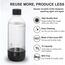 Mycket Soda Maker Flaschen, 2 x 1L Carbonating Bottles, BPA-frei Kohlensäureflaschen, Wiederverwendbare PET-Sprudelwasserflaschen, Ersatzflaschen für Soda-Maschine, Schwarz