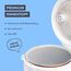 REISHUNGER Reiskocher & Dampfgarer mit Keramikbeschichtung, Weiß, 1,8L - bis zu 10 Portionen - Schnelle Zubereitung ohne Anbrennen - Mit Warmhaltefunktion inkl. Dämpfeinsatz, Löffel & Messbecher