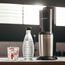 SodaStream Crystal 3.0 Wassersprudler mit 1x Quick-Connect CO2-Zylinder und 2X Glaskaraffen, Silber, Schwarz, Titan, 45 cm