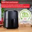 Tefal Easy Fry Max Heißluftfritteuse – 5-L-Airfryer, kompakt, für knusprige Pommes & saftiges Fleisch, mit wenig Öl, antihaftbeschichtet, spülmaschinenfester Korb, energiesparend, schwarz, EY2458