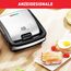 Tefal Snack Collection Sandwich- und Waffelmaker, antihaftbeschichtete Platten, spülmaschinengeeignet, erweiterbar, 700W, 28 x 36,1 x 20,3 cm, Schwarz/Silber, SW852D