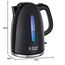 Russell Hobbs Wasserkocher [1,7l, 2400W, blaue LED-Beleuchtung] Textures+ (Schnellkochfunktion, herausnehmbarer Kalkfilter, beleuchtete Wasserstandsanzeige, autom. Deckelöffnung) Teekocher 22591-70