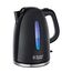Russell Hobbs Wasserkocher [1,7l, 2400W, blaue LED-Beleuchtung] Textures+ (Schnellkochfunktion, herausnehmbarer Kalkfilter, beleuchtete Wasserstandsanzeige, autom. Deckelöffnung) Teekocher 22591-70