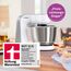 Bosch Küchenmaschine Serie 4, Edelstahl-Schüssel 3,9 L, Knethaken, Schlag- und Rührbesen Edelstahl spülmaschinenfest, Mixer 1,25 L, Durchlaufschnitzler, 3 Scheiben, 1000 W, Weiß, MUM58W20