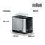 Braun PurShine Toaster HT1510 BK – Doppelschlitz-Toaster, 8 Röstgrade, Aufwärm- & Auftaufunktion, Ausziehbare Krümelschale, 900 Watt, Schwarz