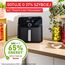 Tefal Easy Fry Mega Heißluftfritteuse, 7,5 Liter Fassungsvermögen, bis zu 8 Personen, 99% weniger Fett, 8 automatische Gareinstellungen, digitales Display, spülmaschinengeeignet, Schwarz, EY8558E0