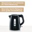 SEVERIN Wasserkocher, kabellos, abwaschbarer Kalkfilter, 2.200 W, ca. 1,0 L, Kunststoff, schwarz, WK 3410