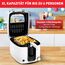 Tefal Fritteuse Super Uno, inkl. Timer, Kapazität: 2,2 Liter, Spülmaschinengeeignete Teile, Antihaftbeschichtung, Geruchsfilter, Fritteuse mit Fett-Spritzschutz, weiß/schwarz, FR3140