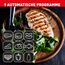 Tefal OptiGrill+ XL Kontaktgrill, 9 Programme, manueller Modus, 200 W, Garstufenanzeige, Dickemessung, Abnehmbare XL-Platten, Elektrogrill, Edelstahl, GC722D16
