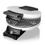 Cloer 181 Waffeleisen für eine Herzwaffel, 930 W, Waffelgröße 16 cm, schwere Backplatten, optische und akustische Fertigmeldung, Metall, weiß