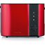 SEVERIN Automatik-Toaster, Toastgerät mit Brötchenaufsatz, hochwertig aus Edelstahl, zum Toasten, Auftauen und Erwärmen, 800 W, rot, AT 2217