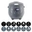 Yum Asia Panda Mini-Reiskocher mit Ninja-Keramikschüssel und Advanced Fuzzy Logic (3,5 Tassen, 0,63 Liter) 4 Reisfunktionen, 4 Multicooker-Funktion, 220–240V (Cobalt Grey)