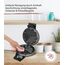 Cloer 189 Waffeleisen für eine Herzwaffel mit 16 cm Durchmesser, Herzwaffeleisen mit Doppelbeschichtung, schweren Backplatten, stufenlosem Bräunungsgrad, Backampel & Signalton, Edelstahl, 930 W