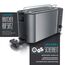 Arendo - Edelstahl Toaster Langschlitz 4 Scheiben, Defrost, wärmeisolierendes Gehäuse, mit integriertem Brötchenaufsatz, 1500W, Krümelschublade, Display, Cool Grey