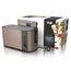 Arendo - Edelstahl Toaster Langschlitz 4 Scheiben - Defrost Funktion - wärmeisolierendes Gehäuse - mit integriertem Brötchenaufsatz - Krümelschublade - Display mit Restzeitanzeige - Bronze Design