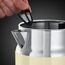 Russell Hobbs Wasserkocher [1,7l, 2400W] Retro Creme und polierter Edelstahl (Schnellkochfunktion, Wassertemperaturanzeige im Retrodesign, außenliegende Wasserstandsanzeige) Vintage Teekocher 21672-70
