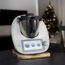 Siegvoll Verdickter Gleitbrett für Thermomix TM6 TM5, Rollbrett mit müheloser Verschiebung, Gleiter aus verdicktem Holz, Zubehör für Thermomix TM6 TM5