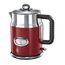Russell Hobbs Wasserkocher [1,7l, 2400W] Retro Rot und polierter Edelstahl (Schnellkochfunktion, Wassertemperaturanzeige im Retrodesign, außenliegende Wasserstandsanzeige) Vintage Teekocher 21670-70