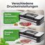 KLAMER Vakuumierer Pro 125 – Vakuumiergerät mit doppelter Versiegelung, 10 Modi für trockene & feuchte Lebensmittel, 95 kPa Druck, mit Cutter- & Rollenfach, ideal für Sous Vide & Vorratshaltung