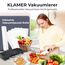 KLAMER Vakuumierer Pro 80 (2025) Test "Sehr gut" - Vakuumiergerät für trockene & feuchte Lebensmittel, für Sous Vide, inkl. Vakuumier-Beutel und Schlauch