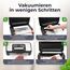 KLAMER Vakuumierer Pro 125 – Vakuumiergerät mit doppelter Versiegelung, 10 Modi für trockene & feuchte Lebensmittel, 95 kPa Druck, mit Cutter- & Rollenfach, ideal für Sous Vide & Vorratshaltung