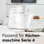 Bosch Kunststoff-Rührschüssel MUZ5KR1, Zubehör passend für Küchenmaschine Serie 4, 3,9 Liter, max. Teigmenge 2,7 kg, bpa-frei, spülmaschinenfest, weiß