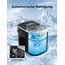 Eiswürfelmaschine, 12 kg in 24 Stunden, 9 Eiswürfel in 6 – 8 Minuten, Eiswürfelmaschine mit umkehrbarem Eislöffel und Tragegriff, für Zuhause/Küche/Camping