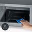 SEVERIN 3-in-1 Mikrowelle mit Glasboden, Grill und Heißluftfunktion, Mikrowelle mit großer Nutzfläche für eckiges Geschirr, Schwarz/Edelstahl, MW 7777